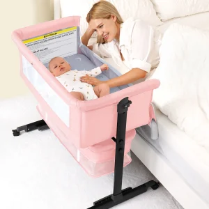 Kmaier Foldable Portable Baby Bassinet Bedside