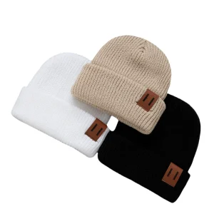 3pcs Autumn Winter Baby Warm Knitted Hats Kids
