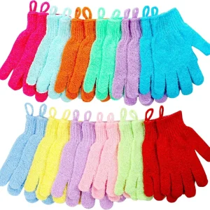 24 Pieces Exfoliating Bath Gloves