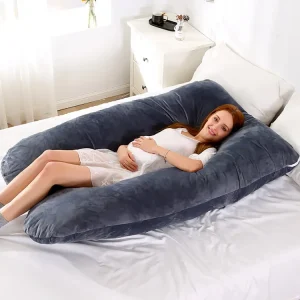 Soft 130x70cm Full Body Pregnancy Pillow Maternity Support Cushion for Expectant Mothers Side Sleep Nursing Breastfeeding Household Rest Use