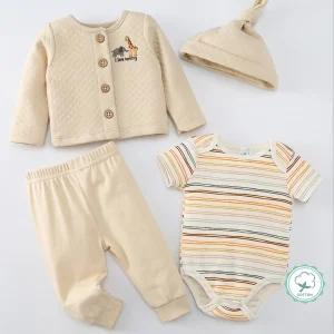 4pcs Baby Girls Autumn & Winter Set